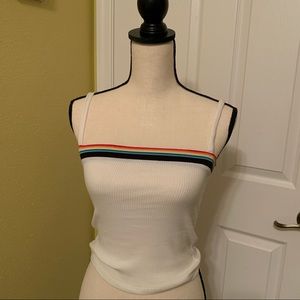 Rainbow Detail Crop Top (S)